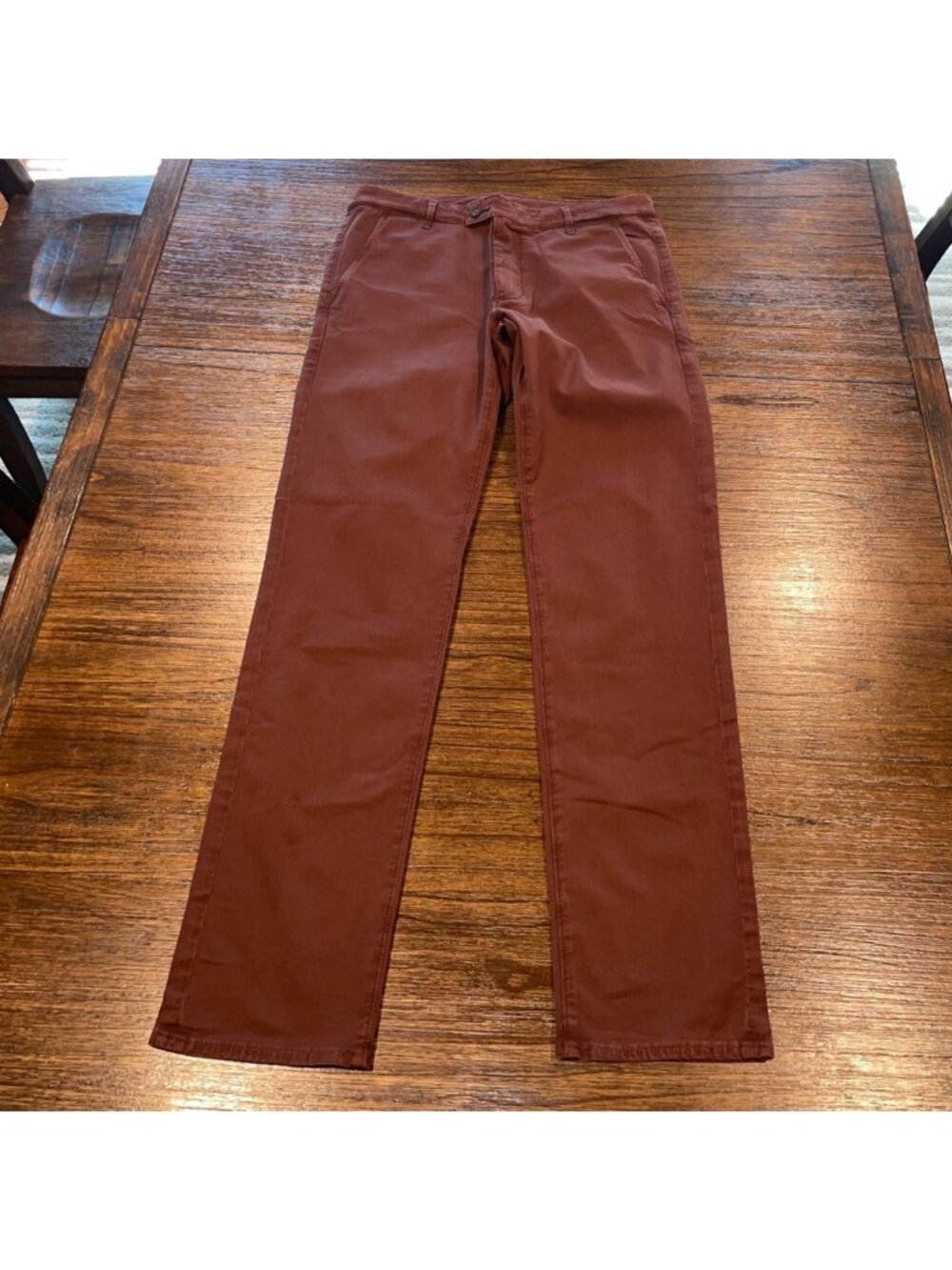 AG Marshall Slim Trouser 32x33 Burgundy Chino Office Workwear Stretch Tailored
